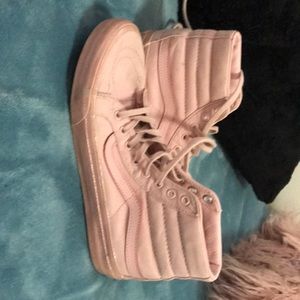 Pink vans with sparkels on the bottom sides ❤️❤️🤗